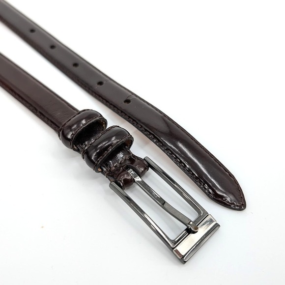 WCM New York Womens Small Dark Brown Italian Calfskin Belt - Picture 2 of 7
